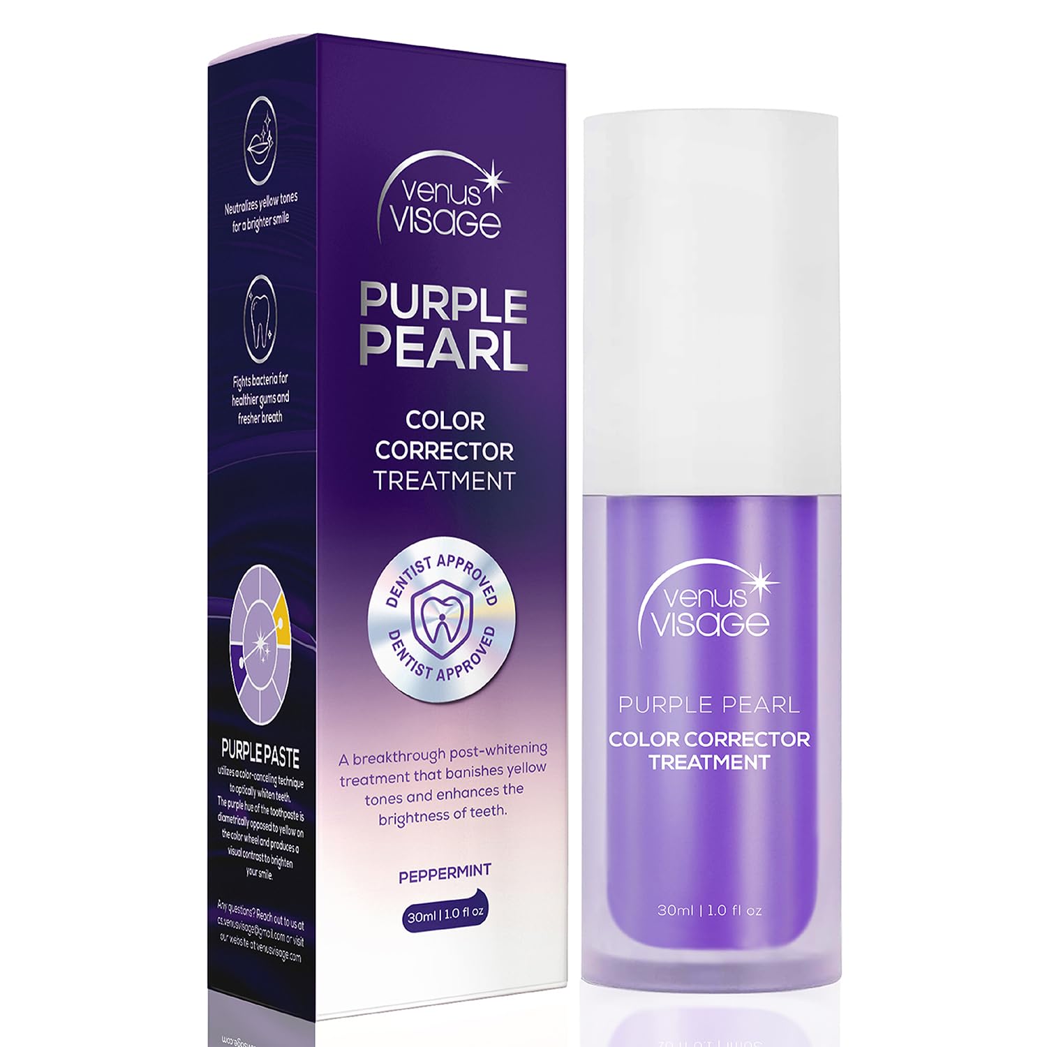 Foto 2 pulgar | Color Corrector Venus Visage Purple Pearl de 30 ml para Dientes-Venta Internacional