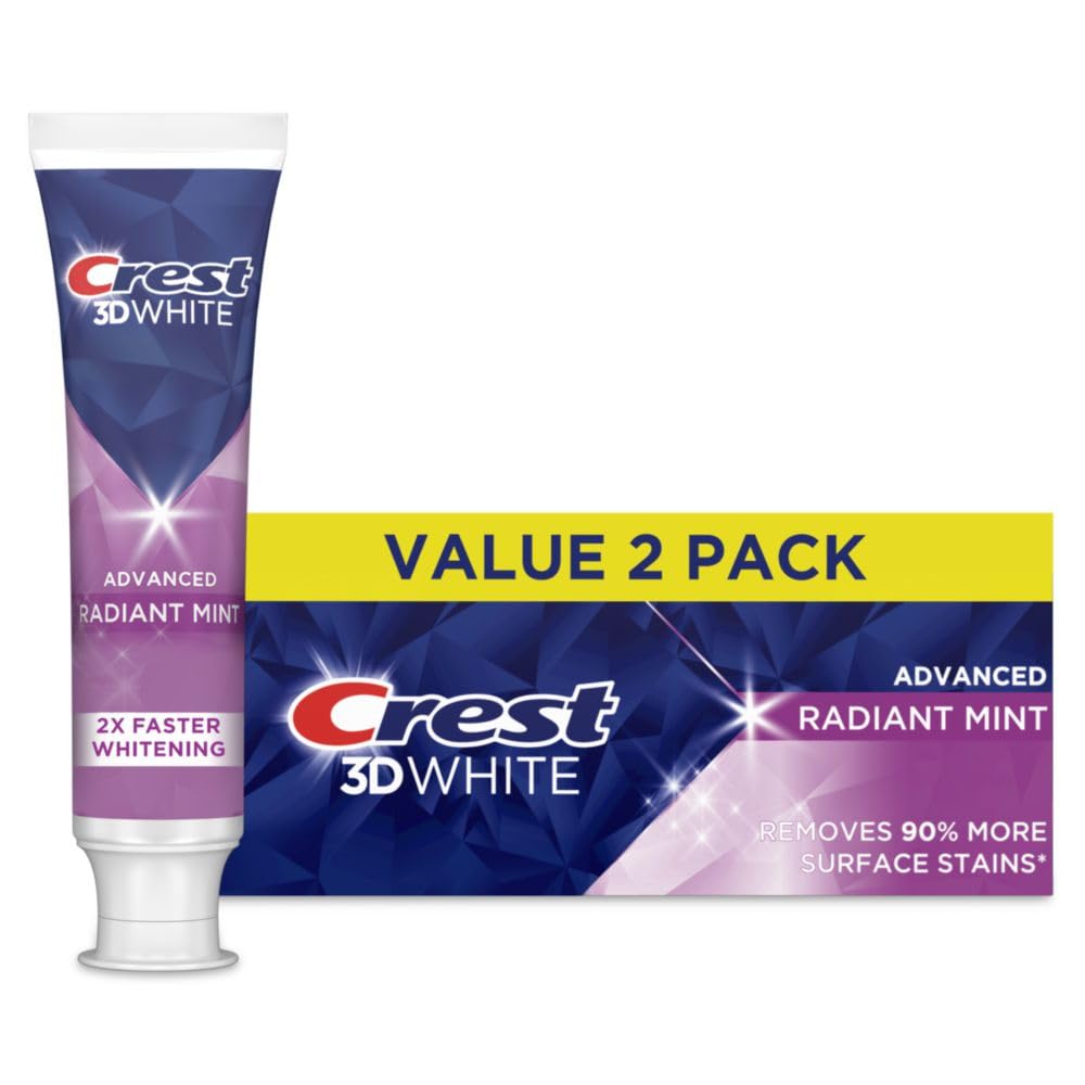 Pasta De Dientes Crest 3d White Advanced Para Blanqueamiento Dental, 2 Unidades, 100 Ml - Venta Internacional.