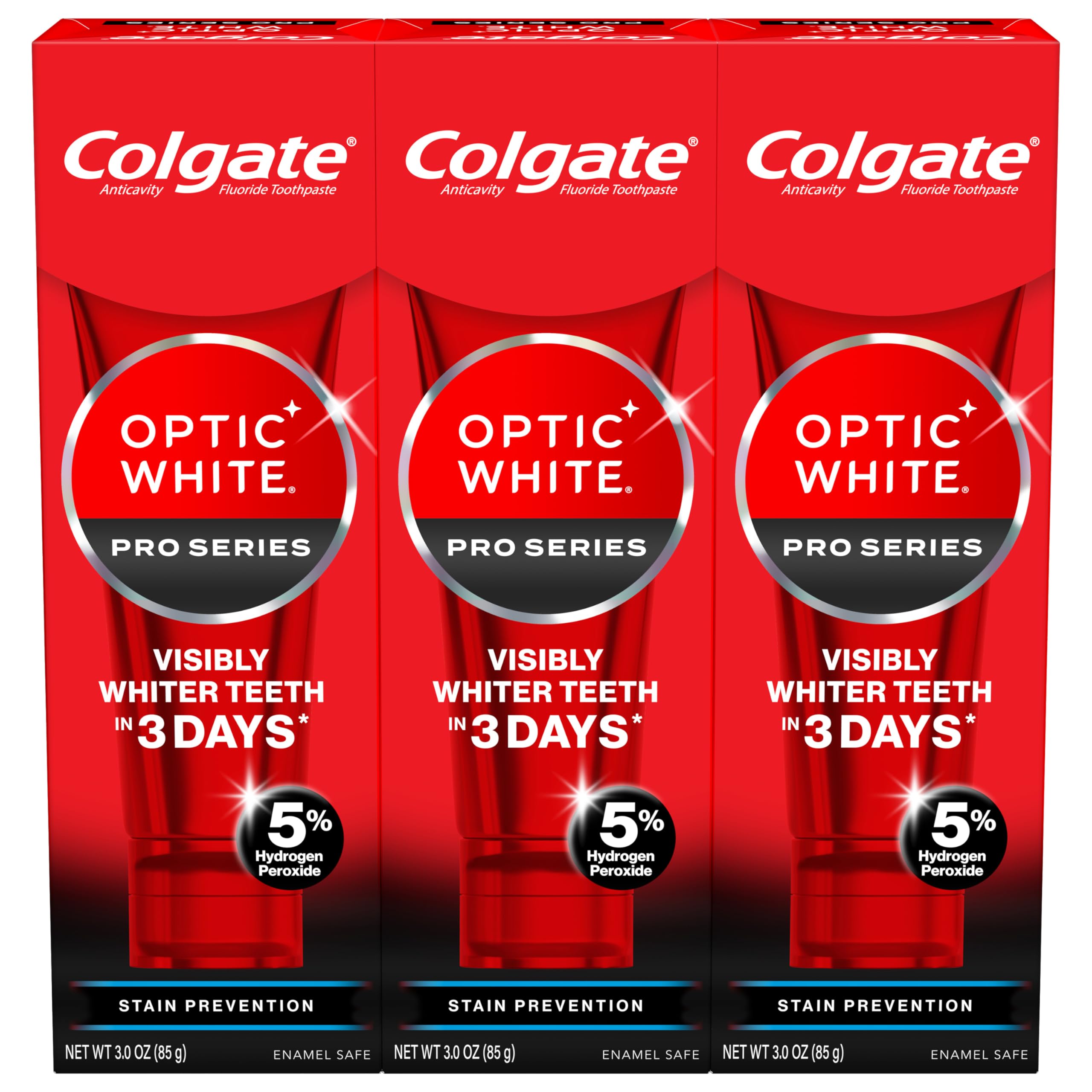 Foto 2 pulgar | Pasta de Dientes Colgate Optic White Pro Series Antimanchas 3 Piezas-Venta Internacional