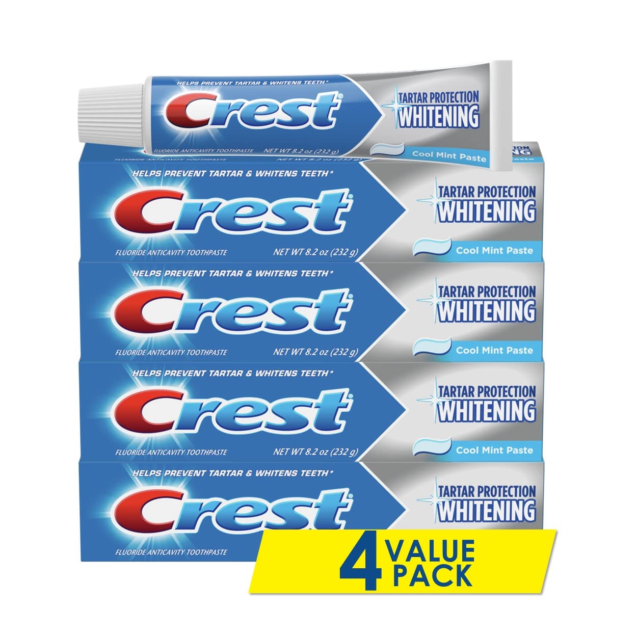 Pasta de Dientes Crest Tartar Protection Whitening Cool Mint 240 Ml 4 Piezas - Venta Internacional