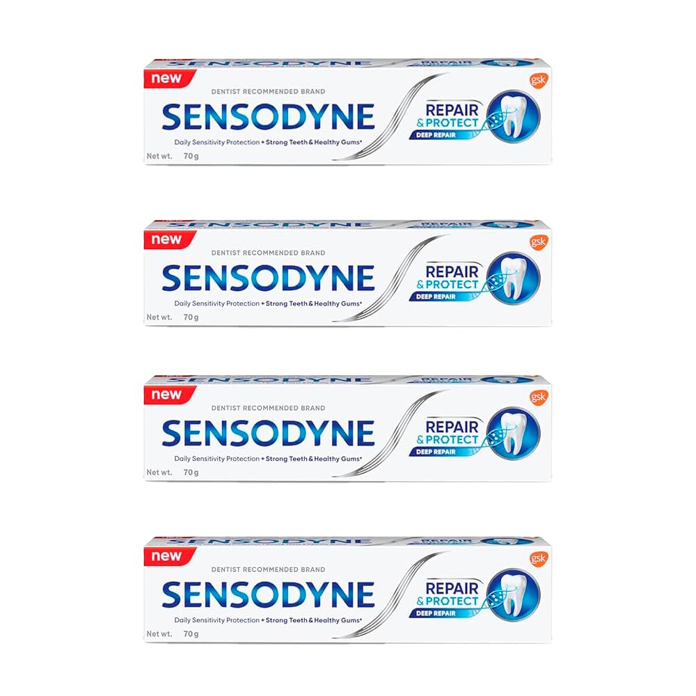 Foto 1 | Pasta de Dientes Sensodyne Repair & Protect 4 Piezas - Venta Internacional