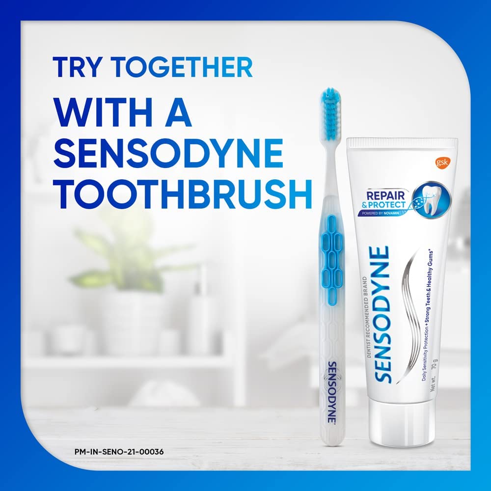 Foto 5 | Pasta de Dientes Sensodyne Repair & Protect 4 Piezas - Venta Internacional