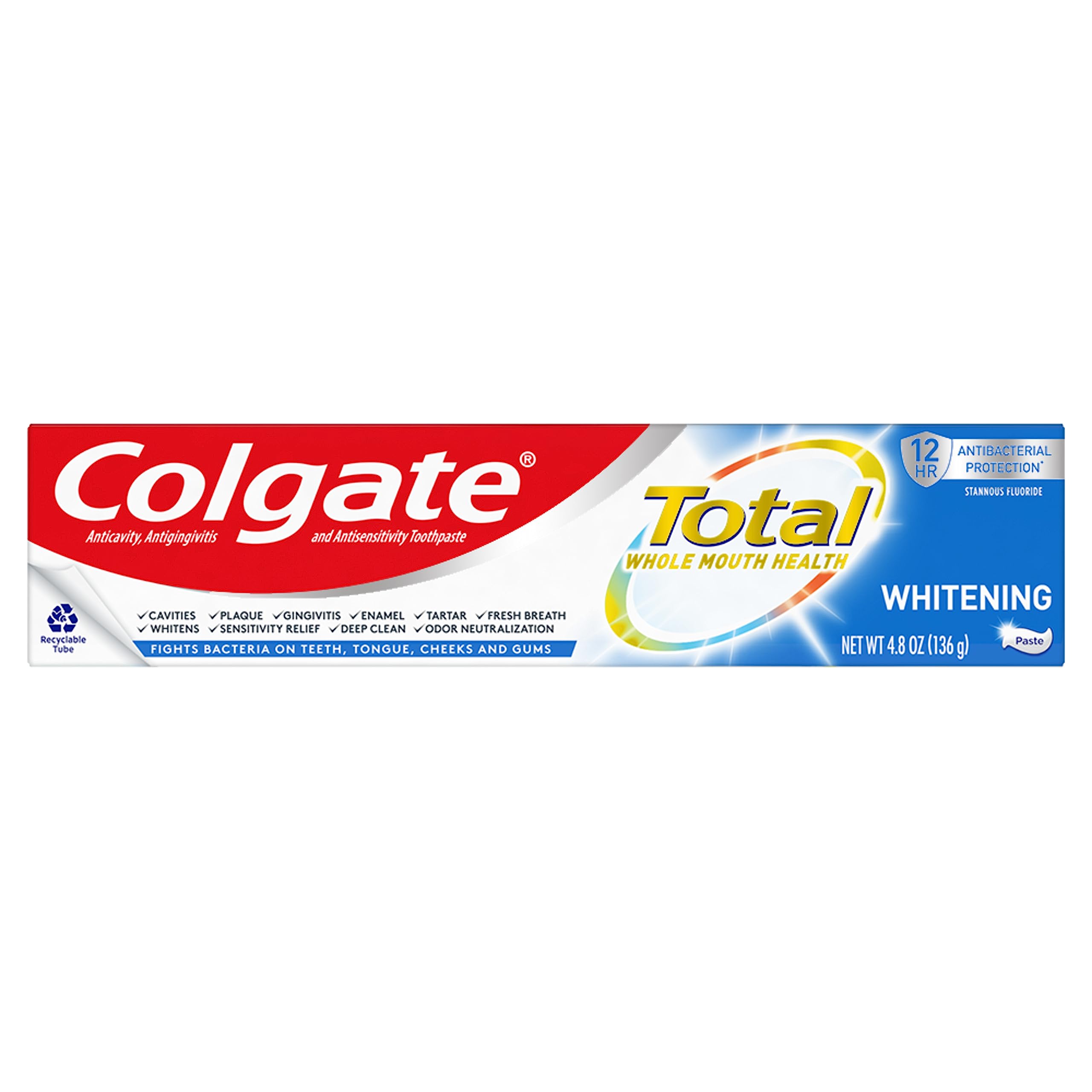 Foto 1 | Pasta De Dientes Colgate Total Teeth Whitening 140ml 10 Beneficios - Venta Internacional.