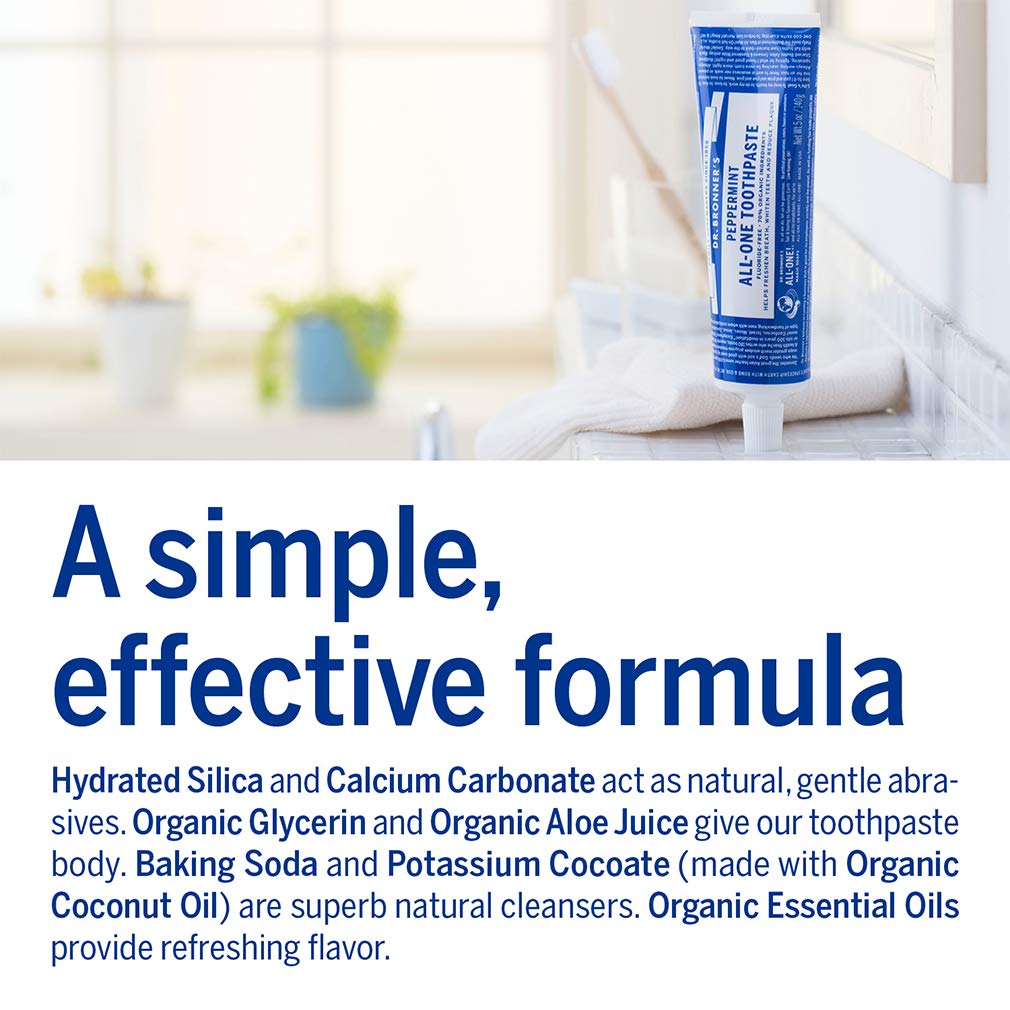 Foto 4 | Pasta De Dientes Dr. Bronner's All-one Peppermint 150 Ml 70% Orgánica - Venta Internacional.