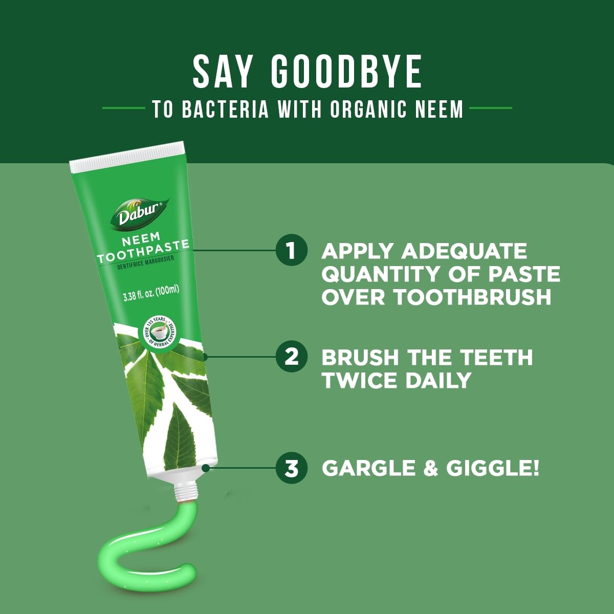 Foto 6 | Pasta Dental Dabur Neem de 100 ml-Venta Internacional