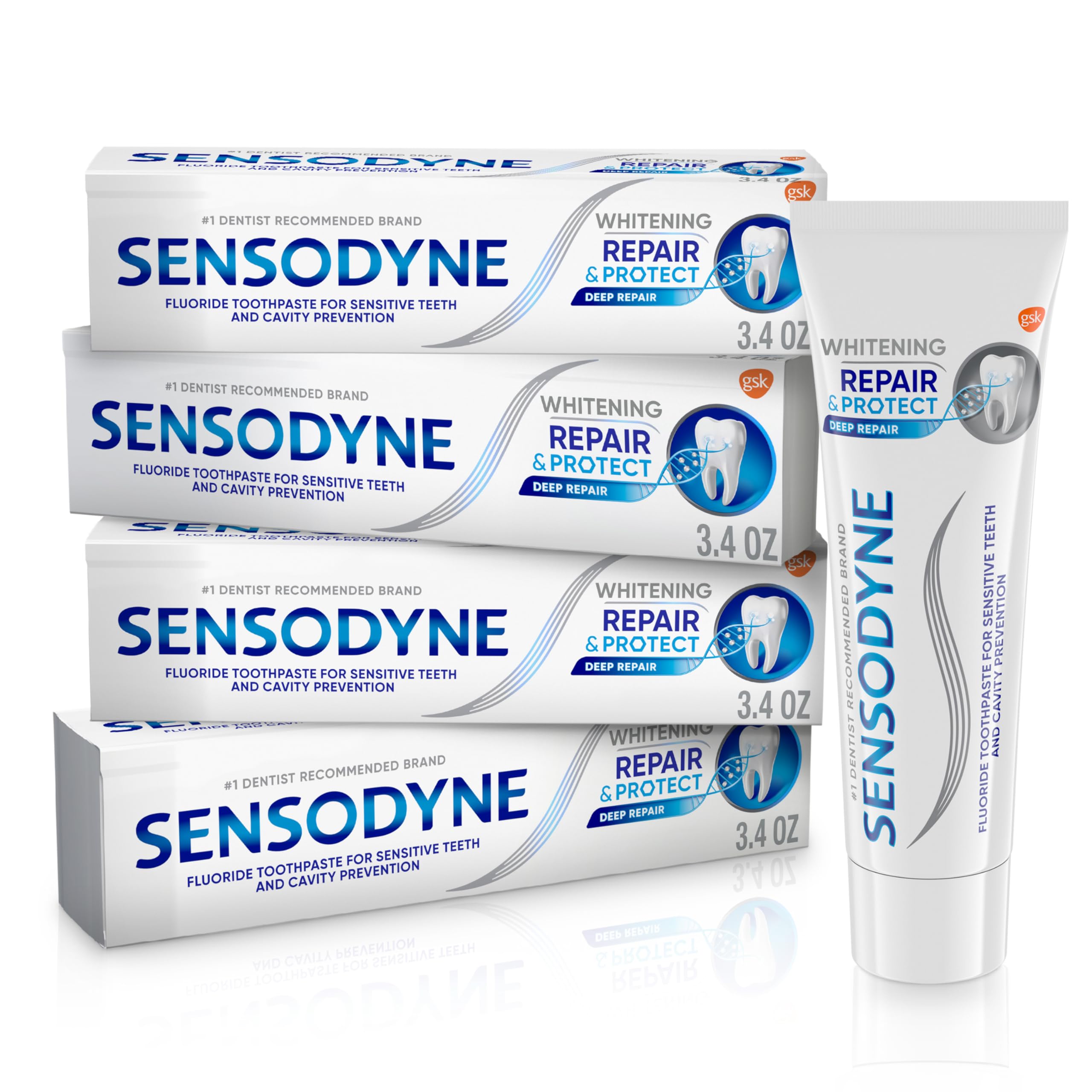 Foto 1 | Pasta De Dientes Sensodyne Repair And Protect Whitening 100 Ml X 4 - Venta Internacional.