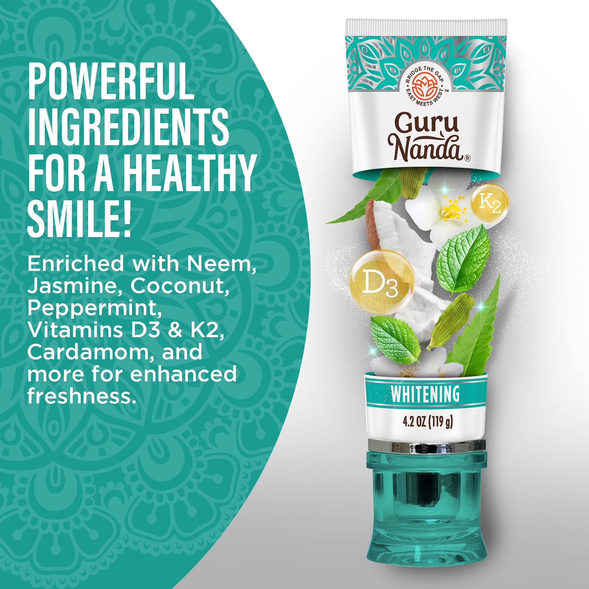 Foto 4 pulgar | Pasta De Dientes Gurunanda Hydroxyapatite Sls Y Sin Flúor 125ml - Venta Internacional.