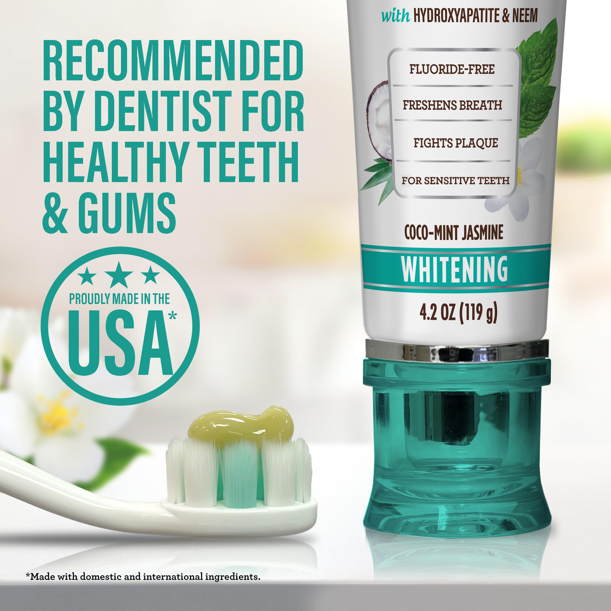 Foto 7 pulgar | Pasta De Dientes Gurunanda Hydroxyapatite Sls Y Sin Flúor 125ml - Venta Internacional.