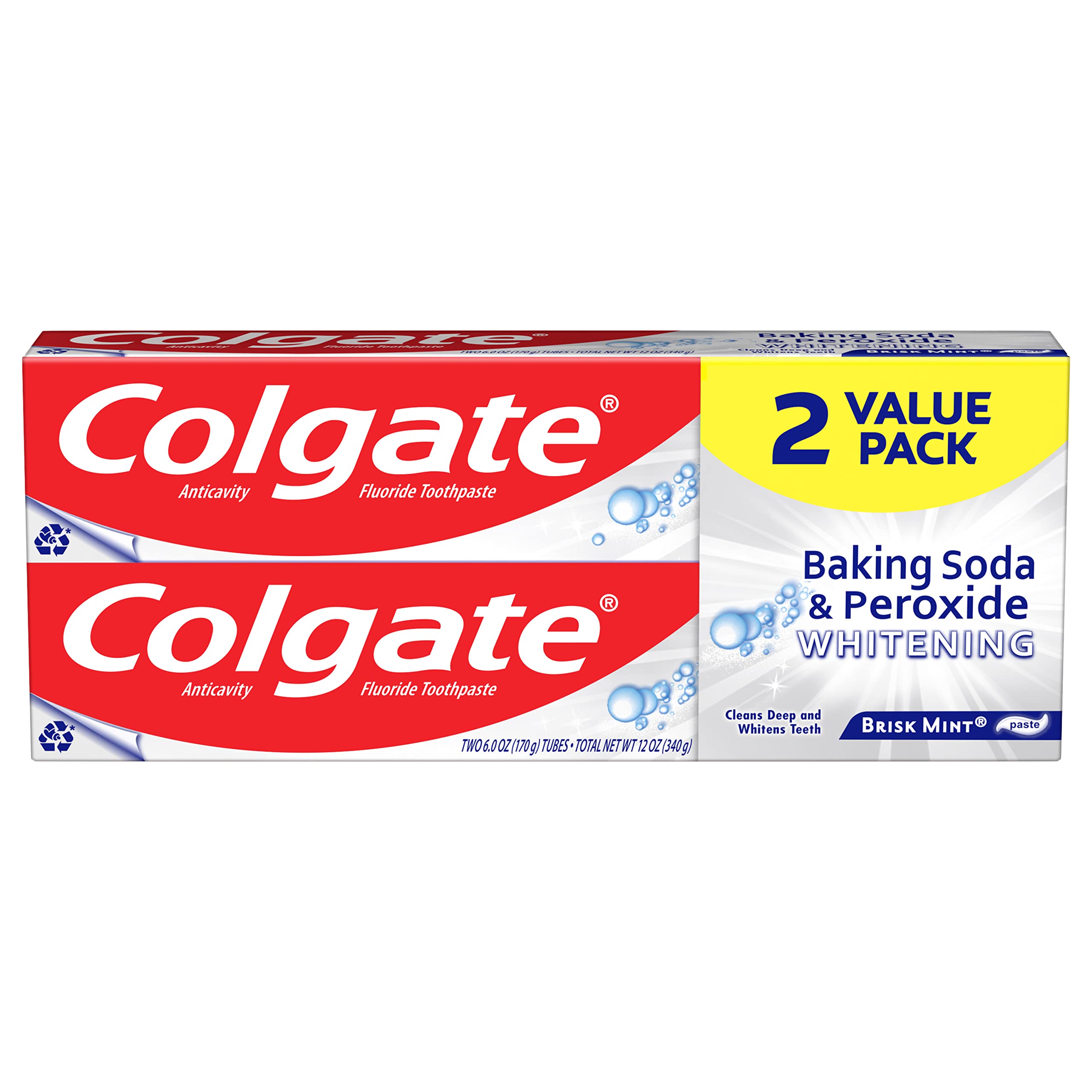 Foto 2 pulgar | Pasta De Dientes Colgate Con Bicarbonato De Sodio Y Peróxido Blanqueadora 177mlx2 - Venta Internacional.