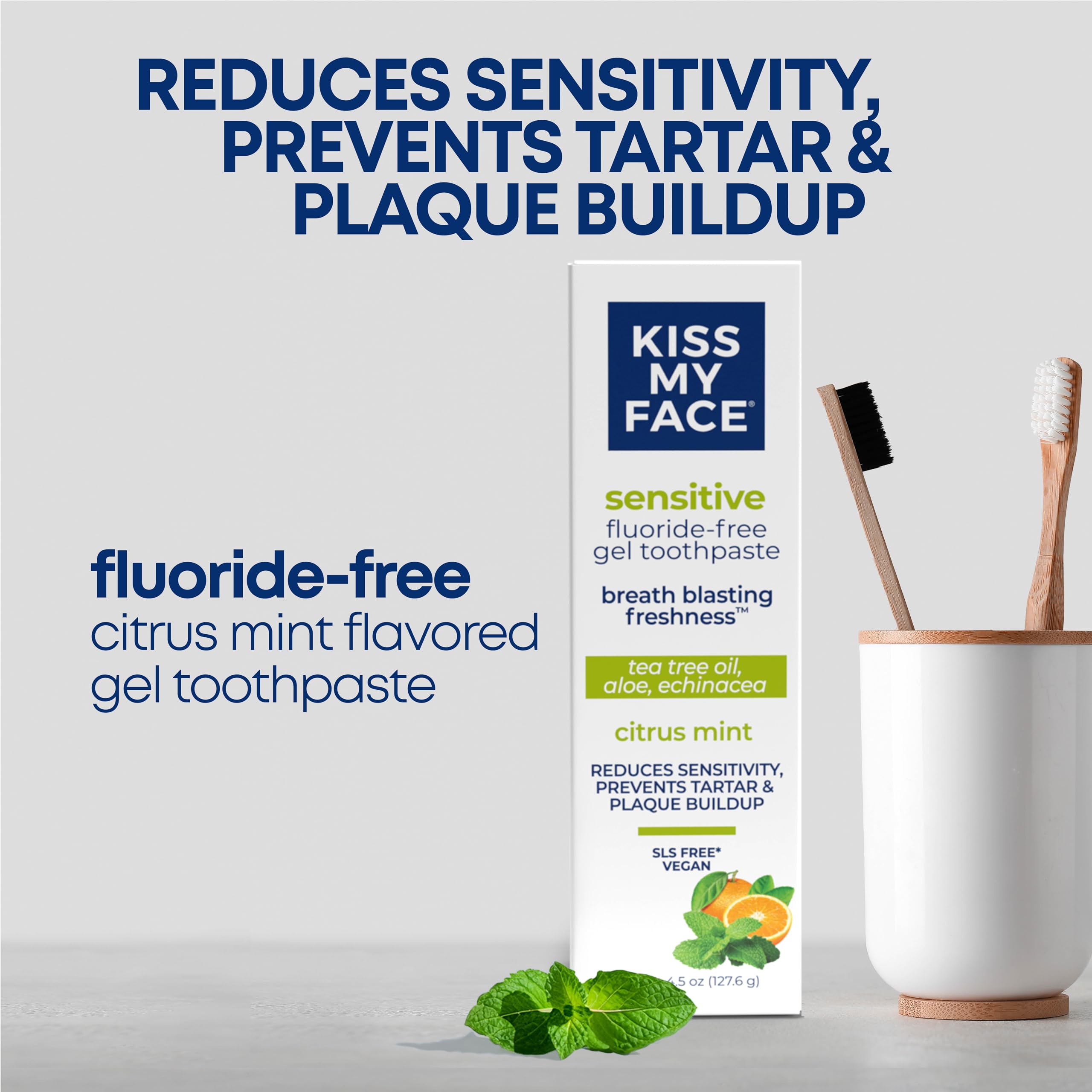 Foto 5 pulgar | Pasta De Dientes Kiss My Face Sensitive Citrus Mint Gel 133 Ml, Paquete De 3 - Venta Internacional.
