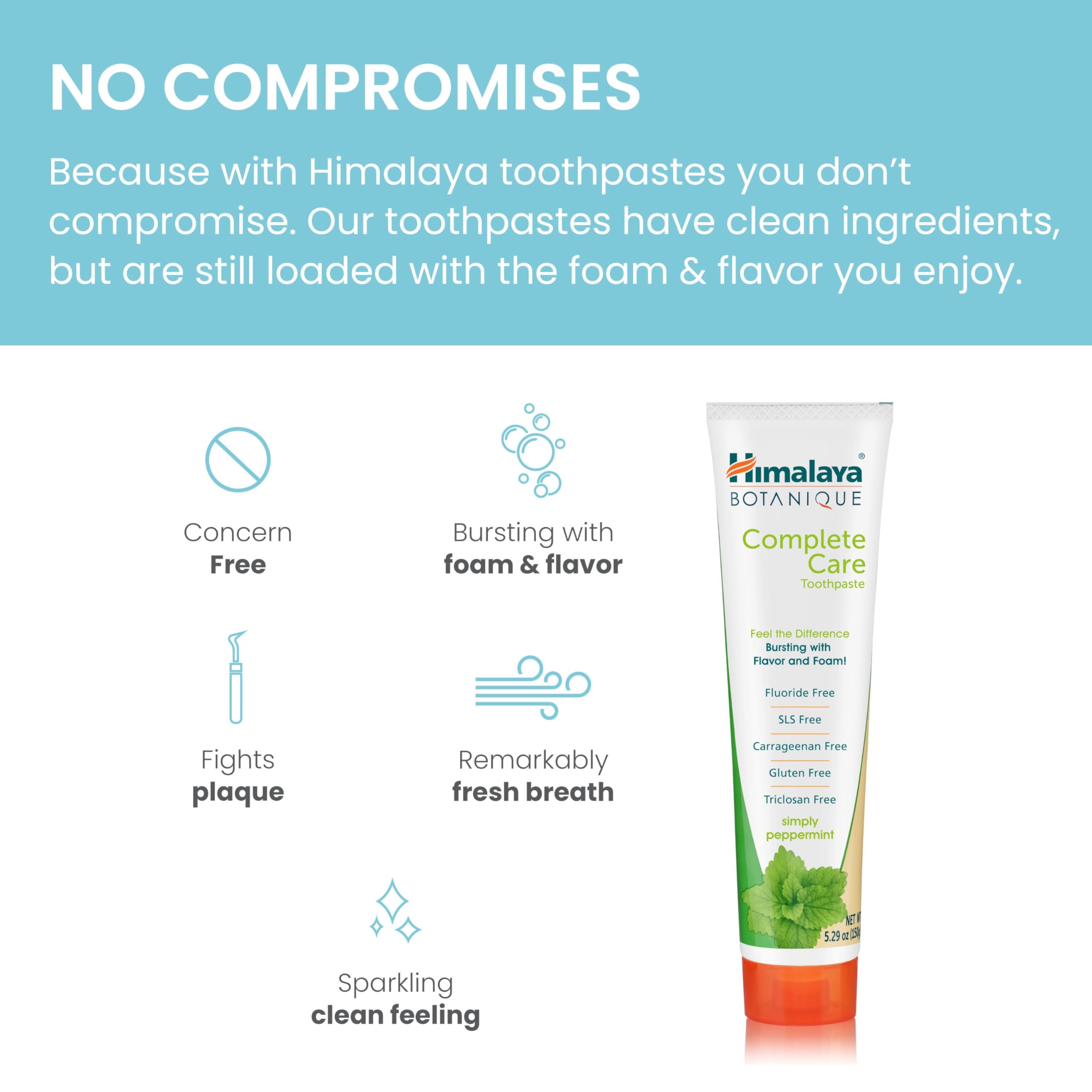 Foto 4 pulgar | Pasta de Dientes Himalaya Botanique Complete Care Herbal 2 Piezas de 150 ml C/U - Venta Internacional