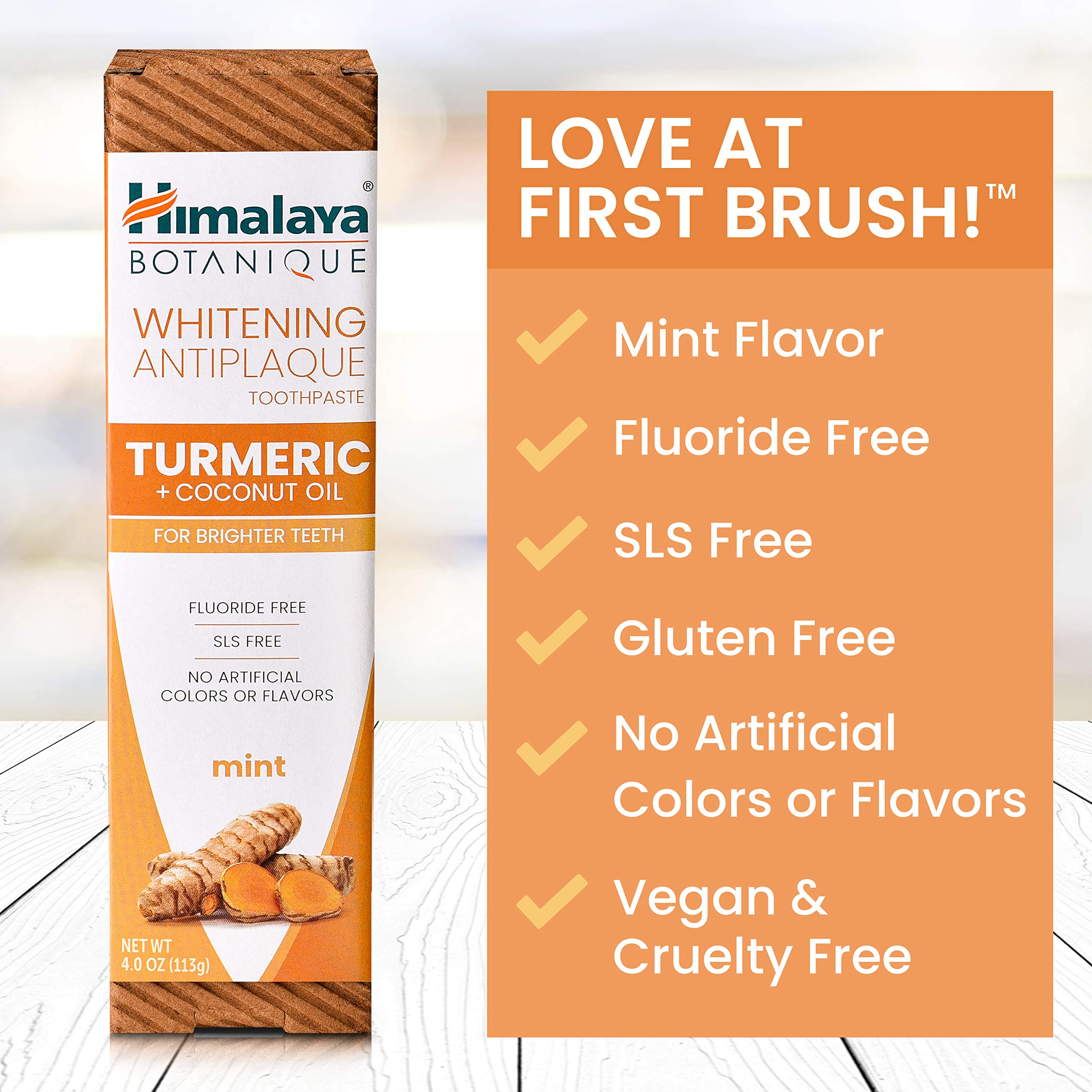 Foto 3 | Pasta de Dientes Himalaya Botanique con Cúrcuma y Aceite de Coco 2 Piezas de 113 ml C/U - Venta Internacional