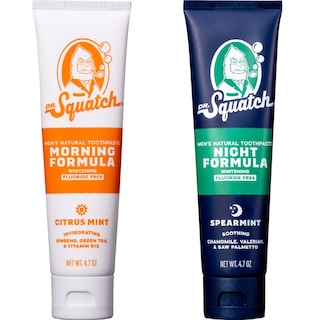 Foto 1 | Pasta de Dientes Dr. Squatch Kit Blanqueador de Dientes Día/Noche 2 Piezas de 4.7 Oz C/U - Venta Internacional