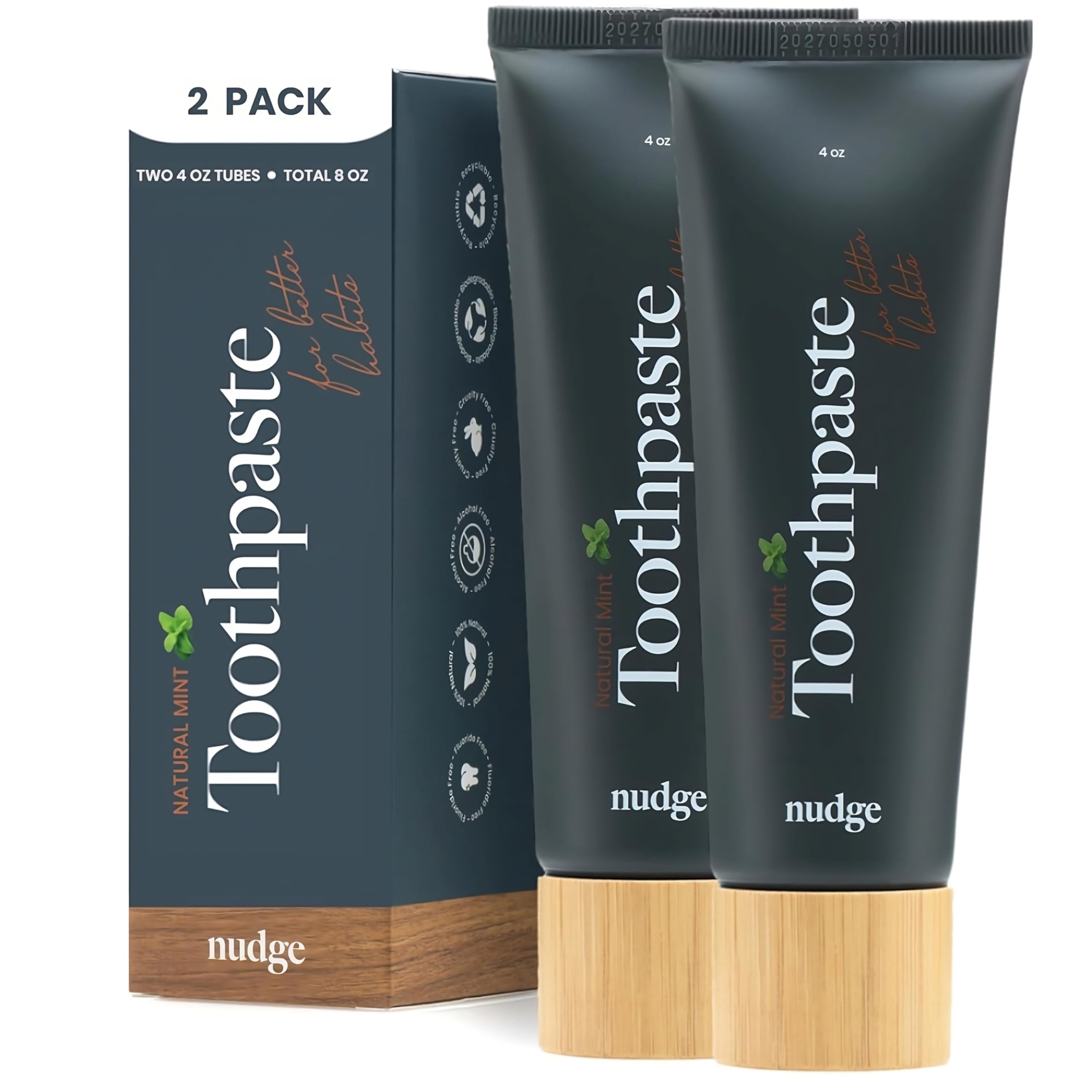 Pasta de Dientes Nudge Nano Hydroxyapatite con Vitamina E 2 Piezas de 4 Oz C/U - Venta Internacional