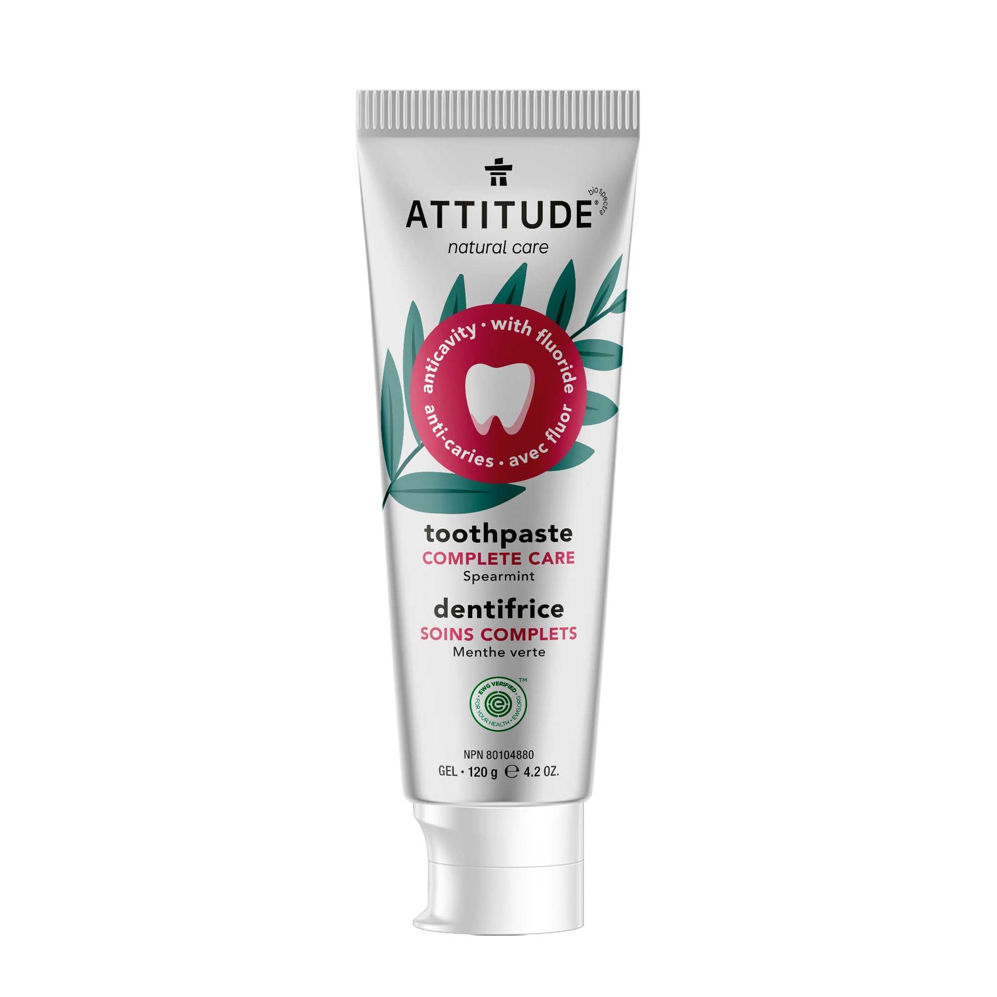 Pasta De Dientes Attitude Complete Care Con Flúor 125 Ml De Hierbabuena - Venta Internacional.