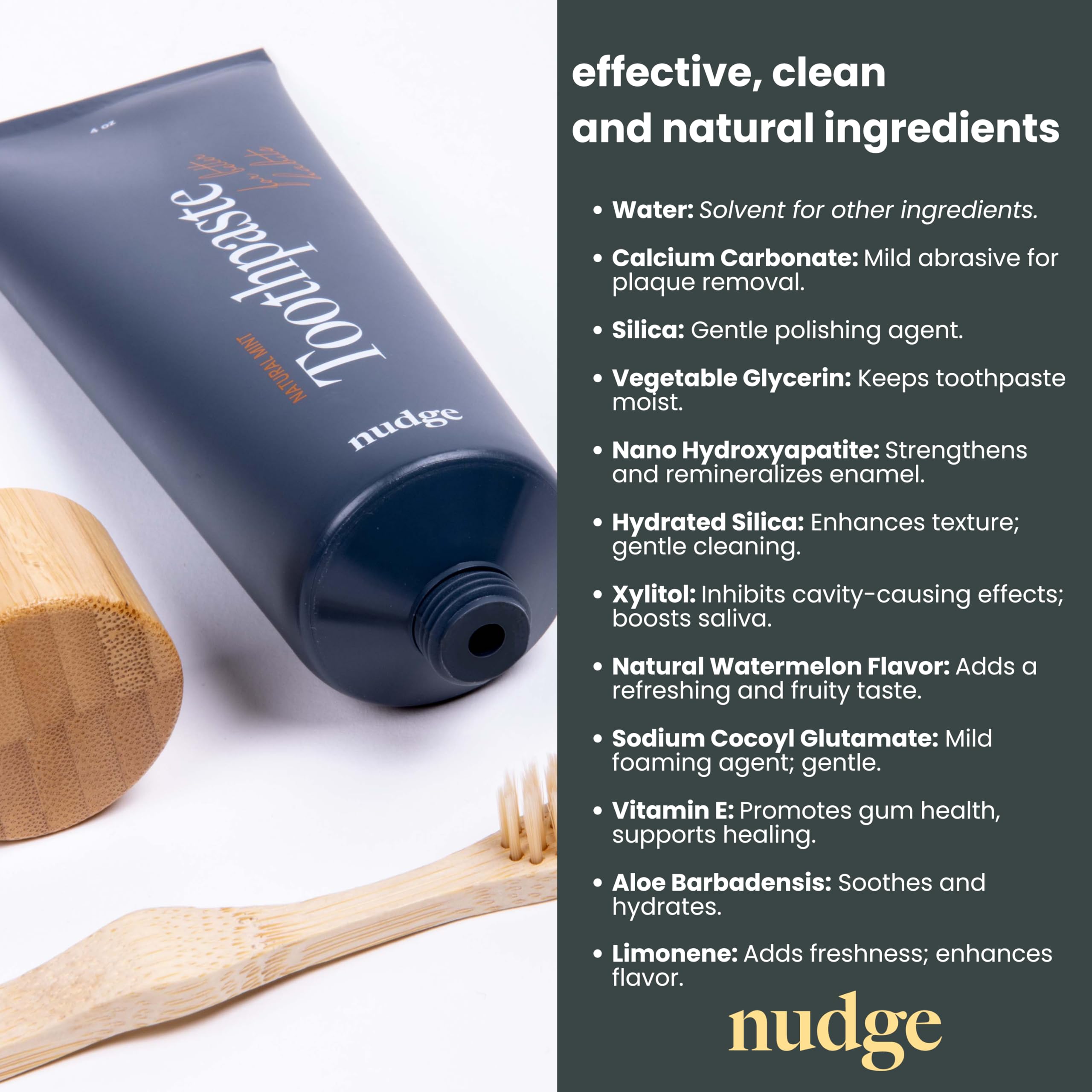 Foto 2 | Pasta de Dientes Nudge Nano Hydroxyapatite Watermelon 2 Piezas de 4 Oz C/U - Venta Internacional