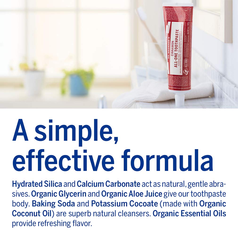 Foto 5 pulgar | Pasta de Dientes Dr. Bronner's All-one Cinnamon 150 Ml 3 Piezas - Venta Internacional