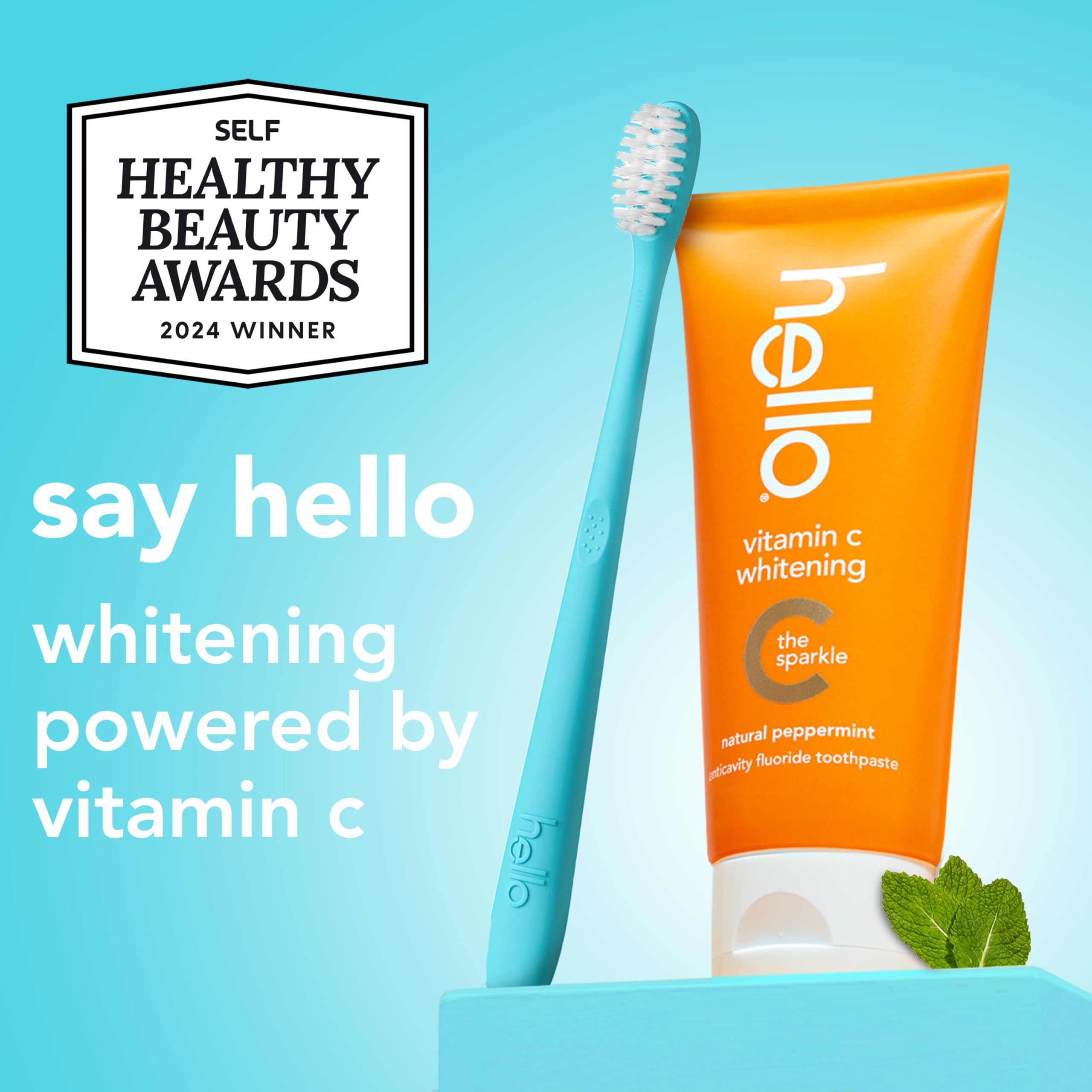 Foto 2 | Pasta De Dientes Hello, Blanqueadora Con Vitamina C Y Flúor, Tubo De 120 Ml - Venta Internacional.