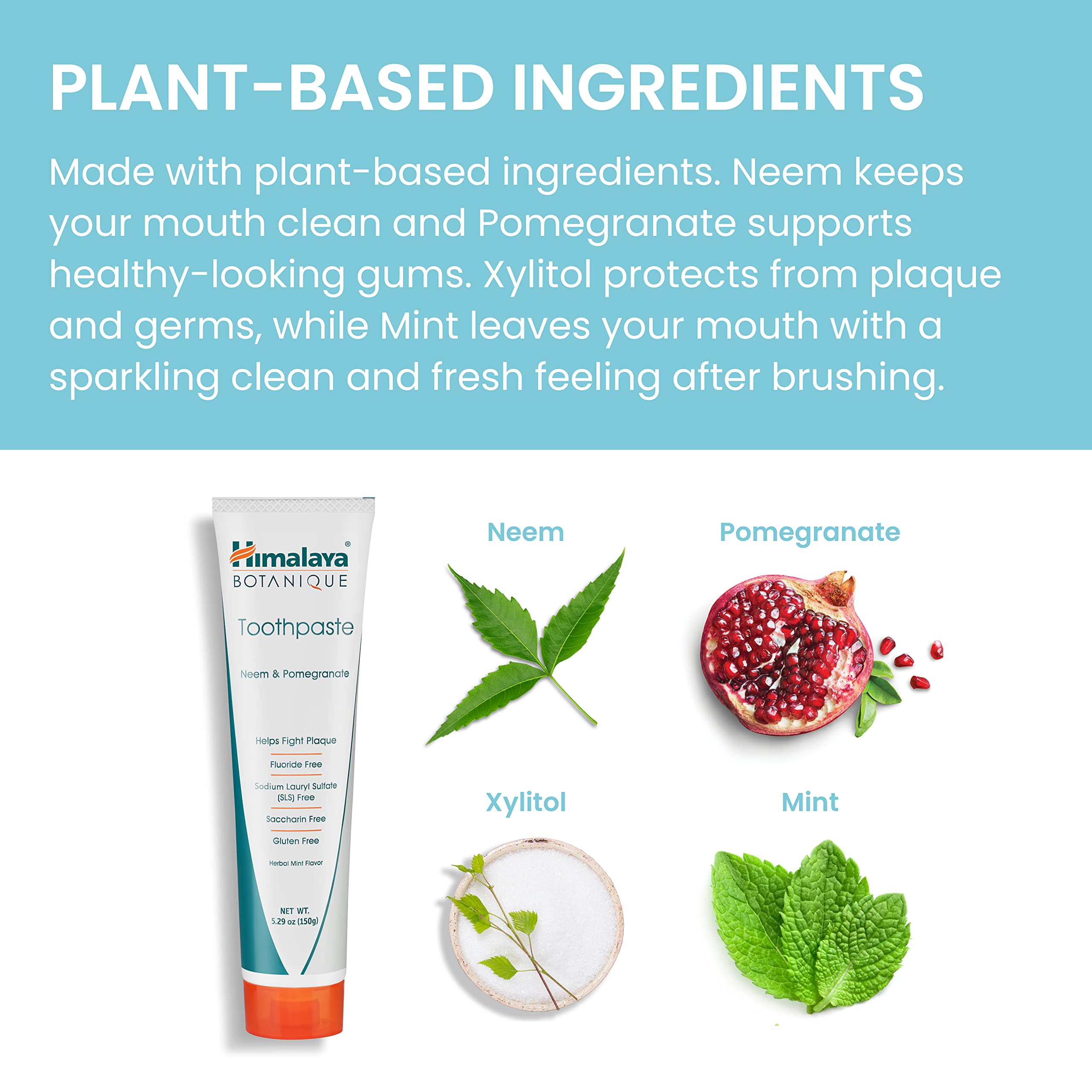 Foto 6 | Pasta De Dientes Himalaya Botanique Original Neem & Pomegranate 150ml - Venta Internacional.