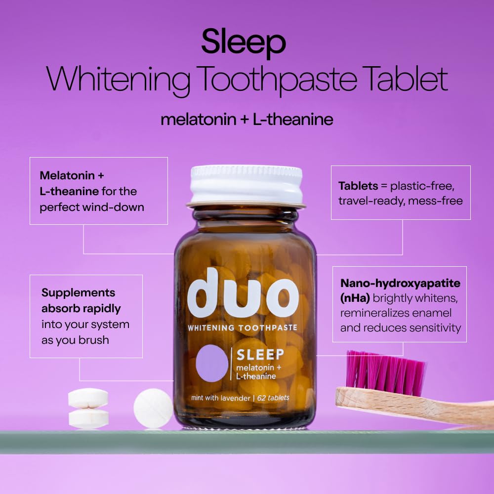 Foto 3 pulgar | Pasta De Dientes En Tabletas Duo Sleep Melatonin Con Nano-hidroxiapatita - Venta Internacional.