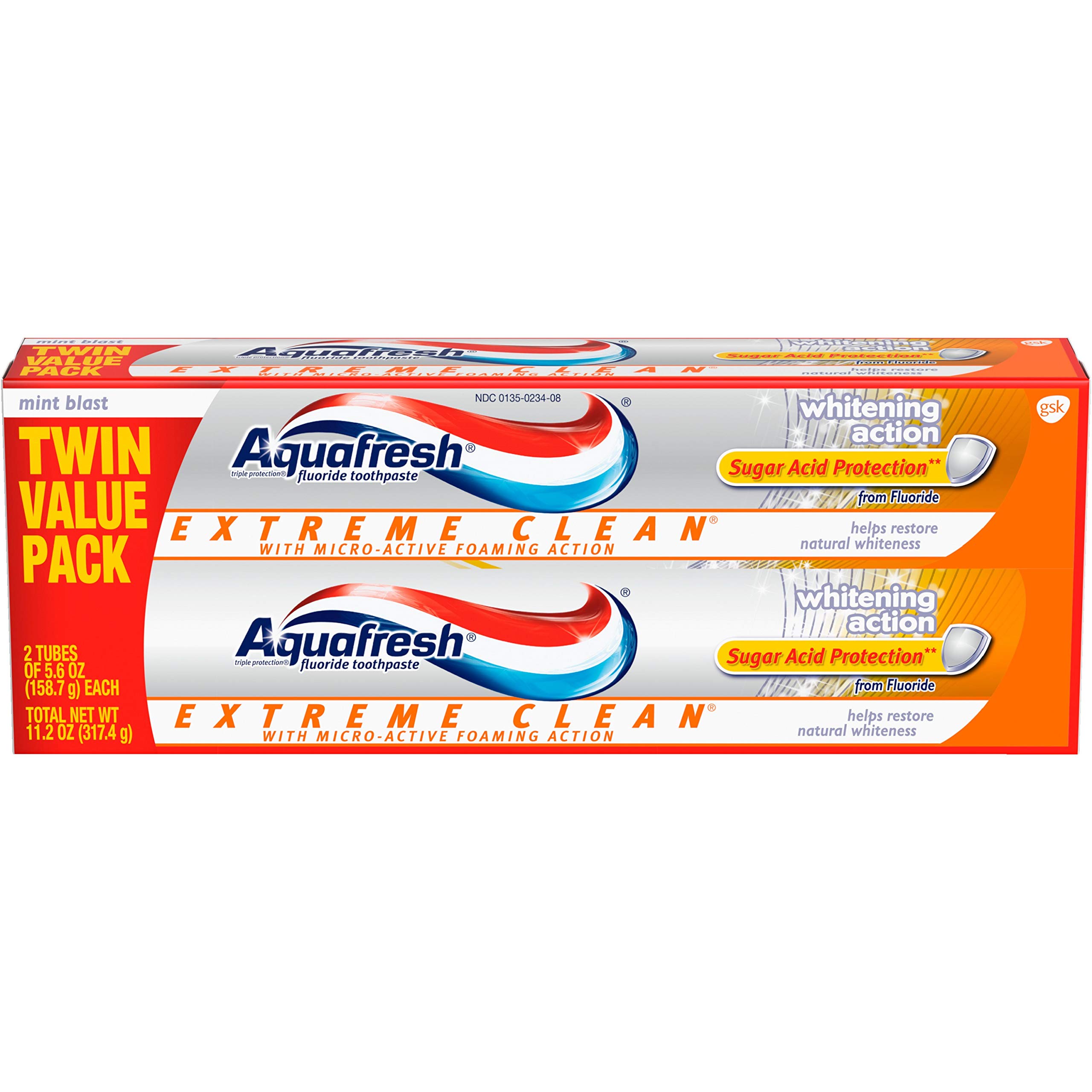 Pasta De Dientes Aquafresh Extreme Clean Whitening 165 Ml, Paquete Doble - Venta Internacional.