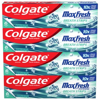 Foto 1 | Pasta De Dientes Colgate Max Fresh Whitening Clean Mint 180 Ml X4 - Venta Internacional.