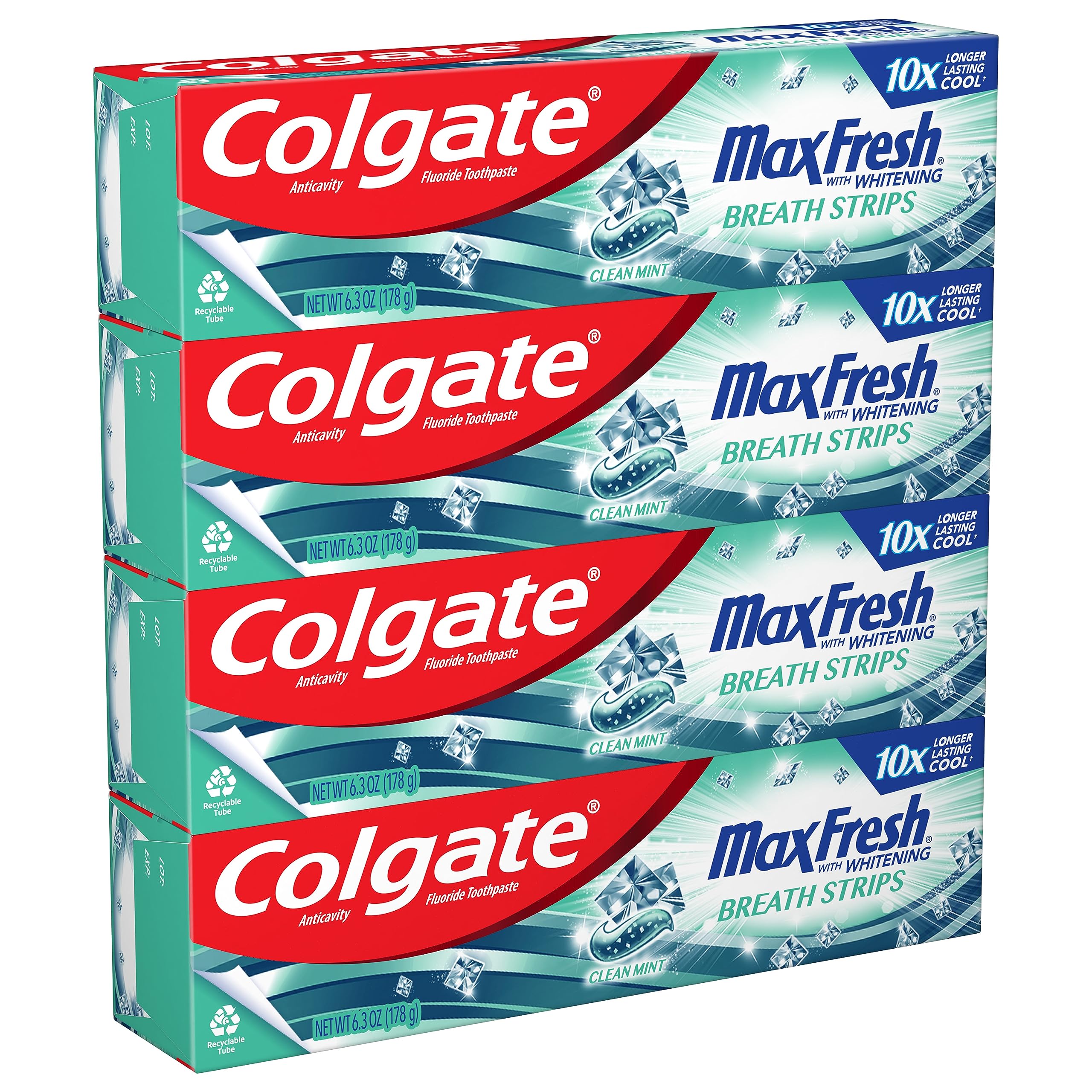 Foto 8 pulgar | Pasta De Dientes Colgate Max Fresh Whitening Clean Mint 180 Ml X4 - Venta Internacional.