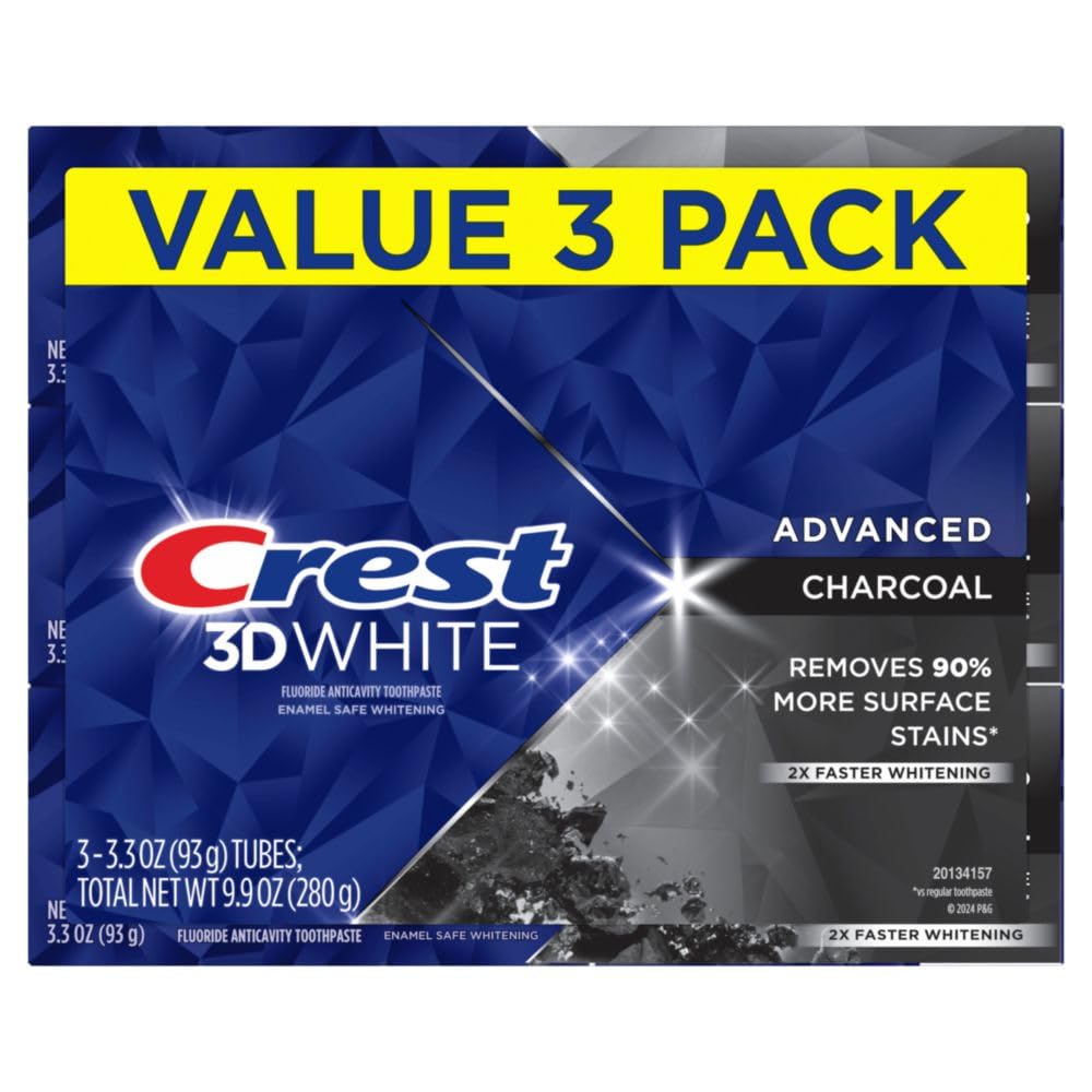 Foto 7 | Pasta de Dientes Crest 3D White Advanced Charcoal Whitening 100 ml 3 Piezas - Venta Internacional