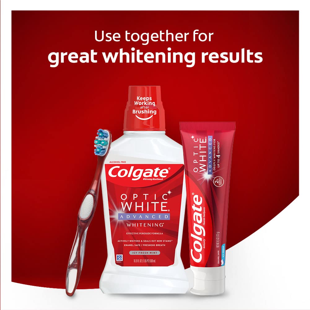 Foto 8 pulgar | Pasta Dental Colgate Optic White Advanced de 3 Piezas-Venta Internacional