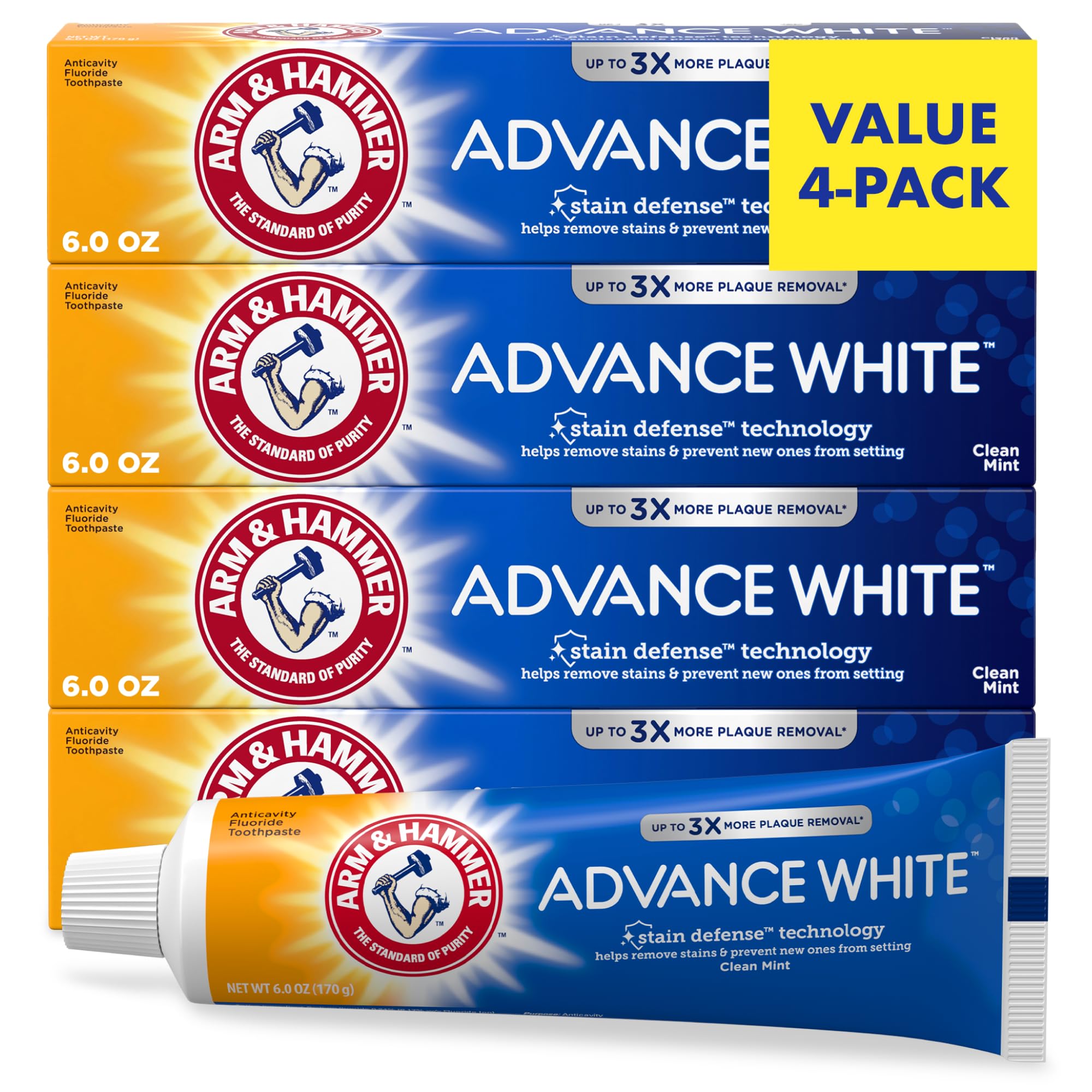 Pasta de Dientes Arm & Hammer Advance White de 4 Piezas-Venta Internacional