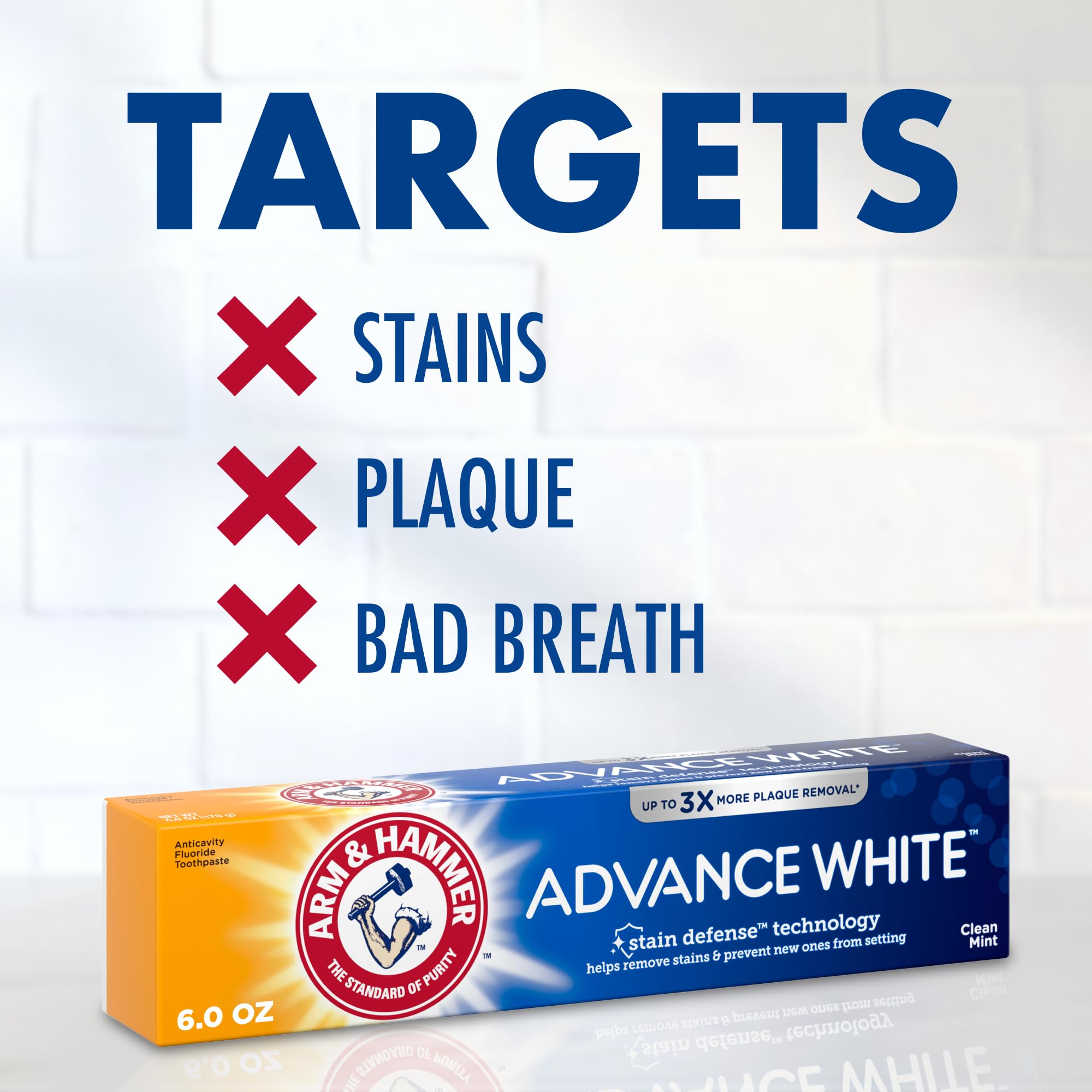 Foto 6 | Pasta de Dientes Arm & Hammer Advance White de 4 Piezas-Venta Internacional