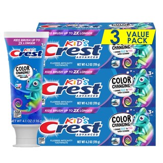 Foto 1 | Pasta de Dientes Crest Kids Advanced Fluorine Bubblegum 125 ml 3 Piezas - Venta Internacional
