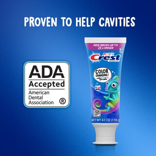 Foto 7 | Pasta de Dientes Crest Kids Advanced Fluorine Bubblegum 125 ml 3 Piezas - Venta Internacional