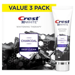 Foto 1 | Pasta de Dientes Crest 3d White Whitening Therapy Charcoal 135 ml 3 Piezas - Venta Internacional