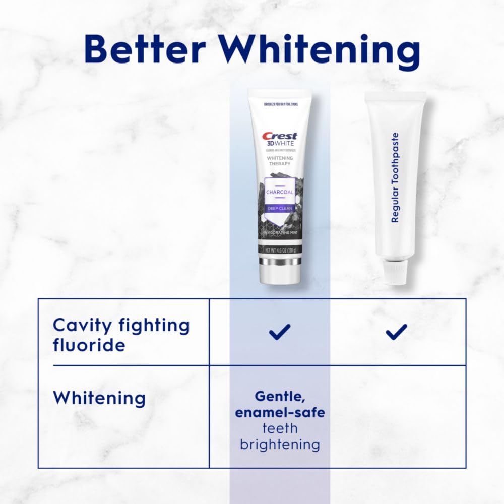 Foto 4 pulgar | Pasta de Dientes Crest 3d White Whitening Therapy Charcoal 135 ml 3 Piezas - Venta Internacional