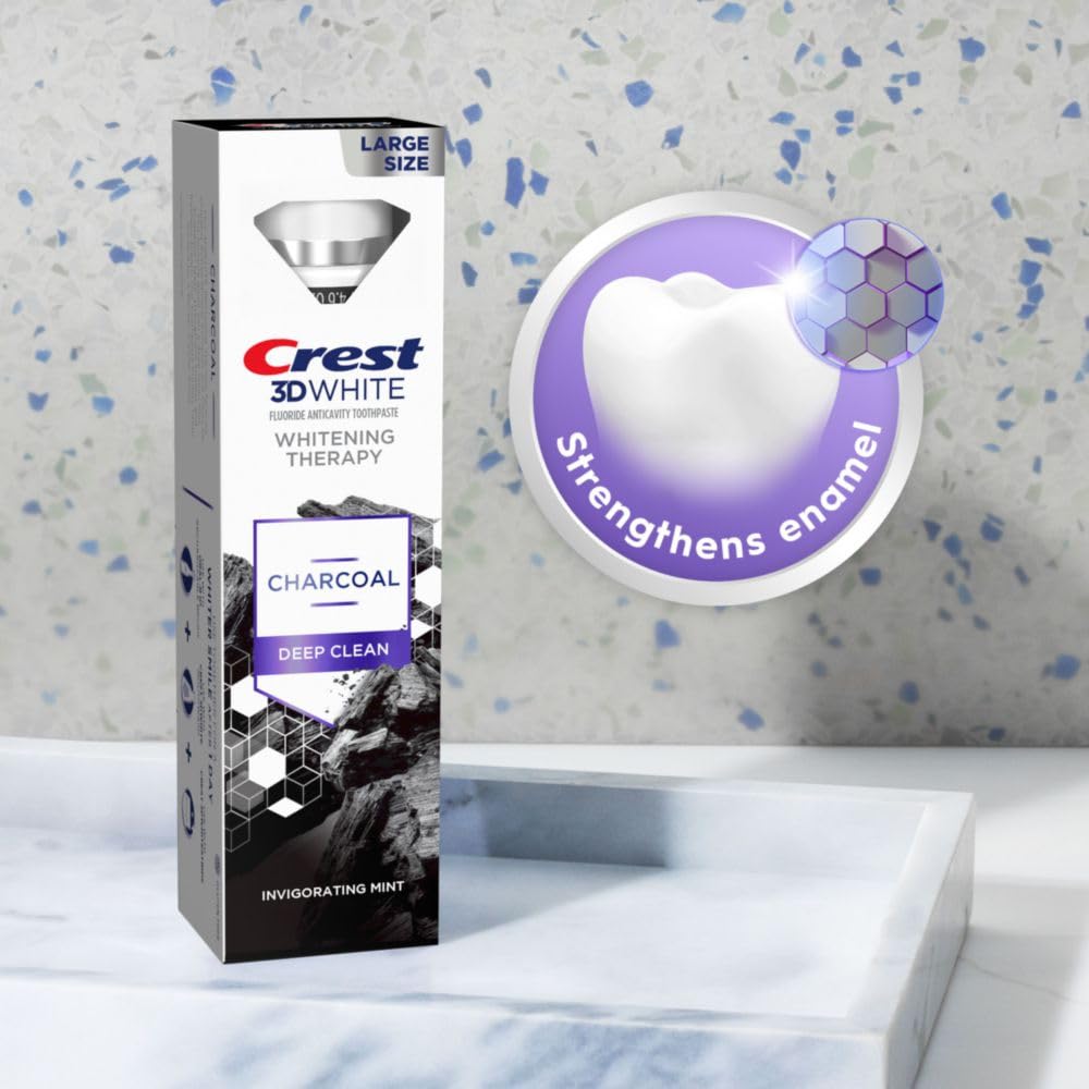 Foto 6 pulgar | Pasta de Dientes Crest 3d White Whitening Therapy Charcoal 135 ml 3 Piezas - Venta Internacional