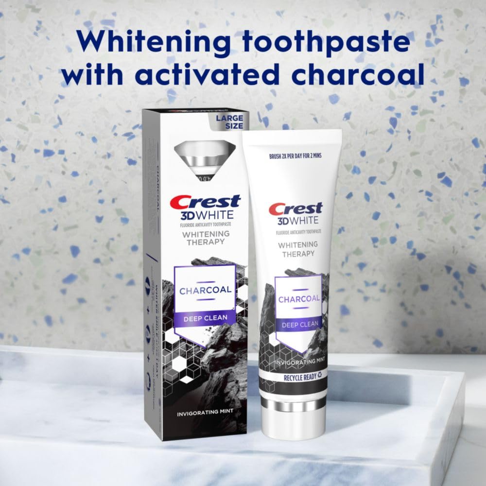 Foto 7 pulgar | Pasta de Dientes Crest 3d White Whitening Therapy Charcoal 135 ml 3 Piezas - Venta Internacional