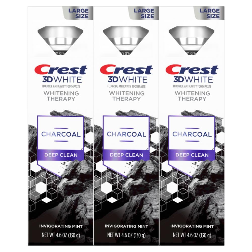 Foto 8 pulgar | Pasta de Dientes Crest 3d White Whitening Therapy Charcoal 135 ml 3 Piezas - Venta Internacional
