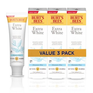 Foto 1 | Pasta de Dientes Burt's Bees Extra Blanca con Flúor Menta de Montaña 140 ml 3 Piezas - Venta Internacional