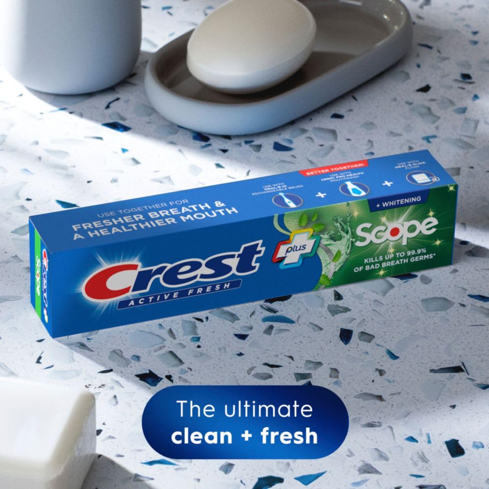 Foto 3 pulgar | Pasta Dental Crest Plus Active Fresh de 4 Piezas-Venta Internacional