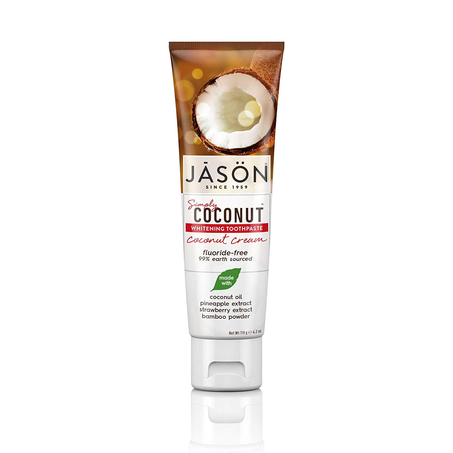 Foto 2 pulgar | Pasta de Dientes Jason Simply Coconut Whitening Coconut Cream 125 ml - Venta Internacional