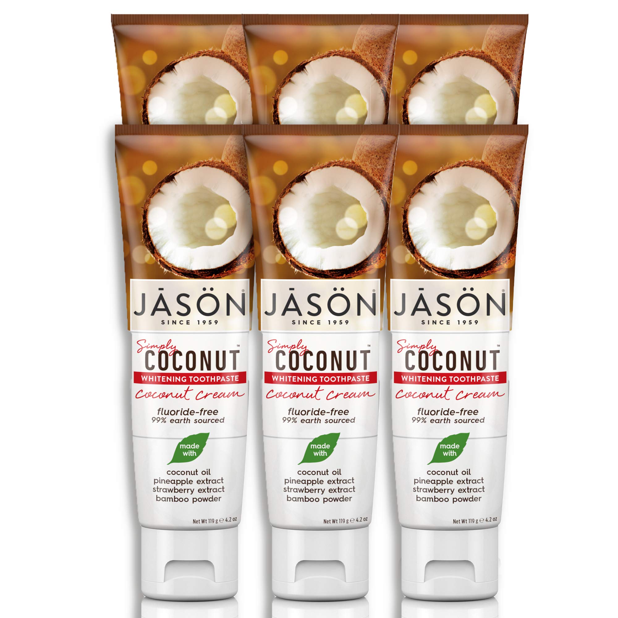 Foto 3 | Pasta de Dientes Jason Simply Coconut Whitening Coconut Cream 125 ml - Venta Internacional