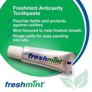 Foto 2 | Pasta de Dientes Freshmint Anticaries con Flúor 17 ml Tamaño de Viaje 144 Piezas - Venta Internacional