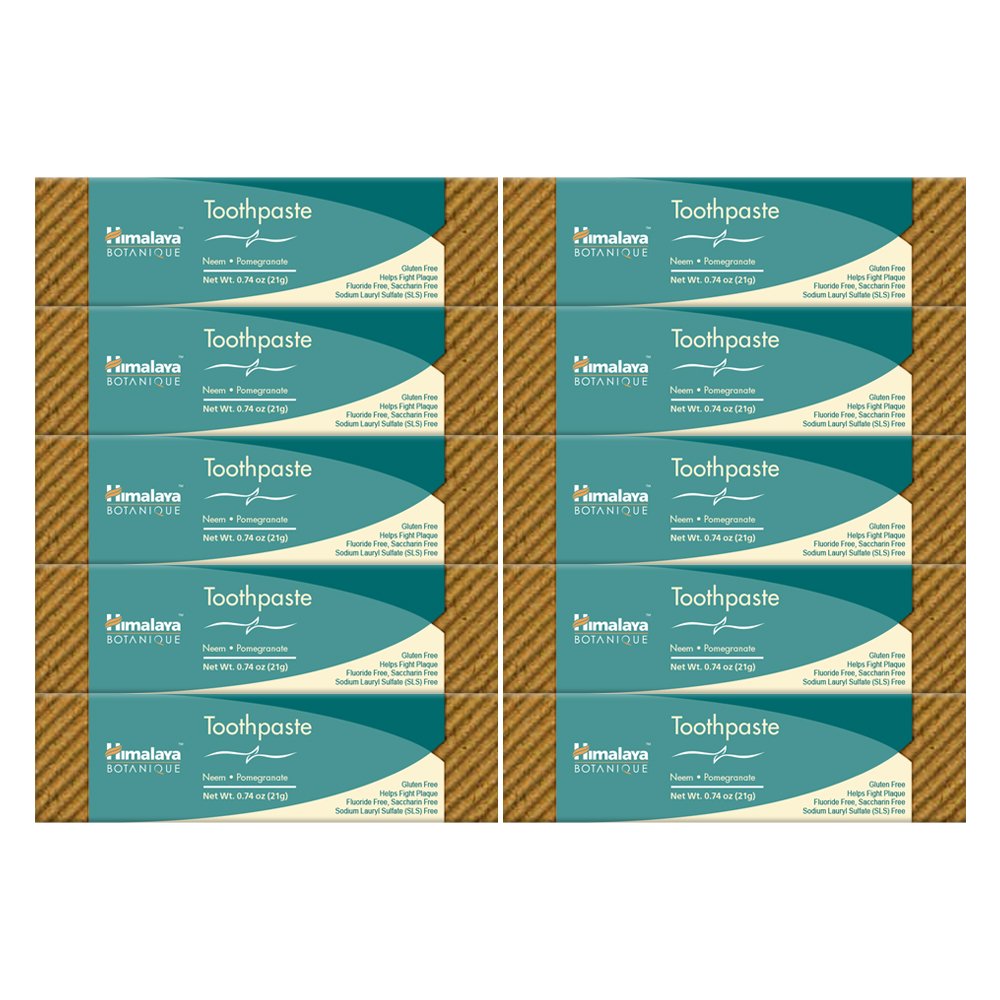 Pasta De Dientes Himalaya Botanique Neem & Pomegranate, 22 Ml, Paquete De 10 - Venta Internacional.