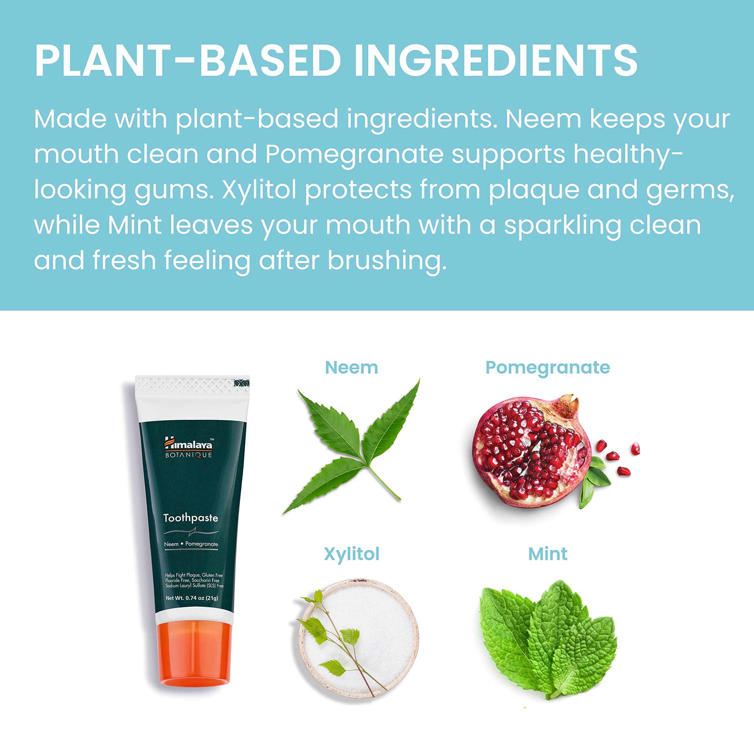 Foto 8 pulgar | Pasta De Dientes Himalaya Botanique Neem & Pomegranate, 22 Ml, Paquete De 10 - Venta Internacional.