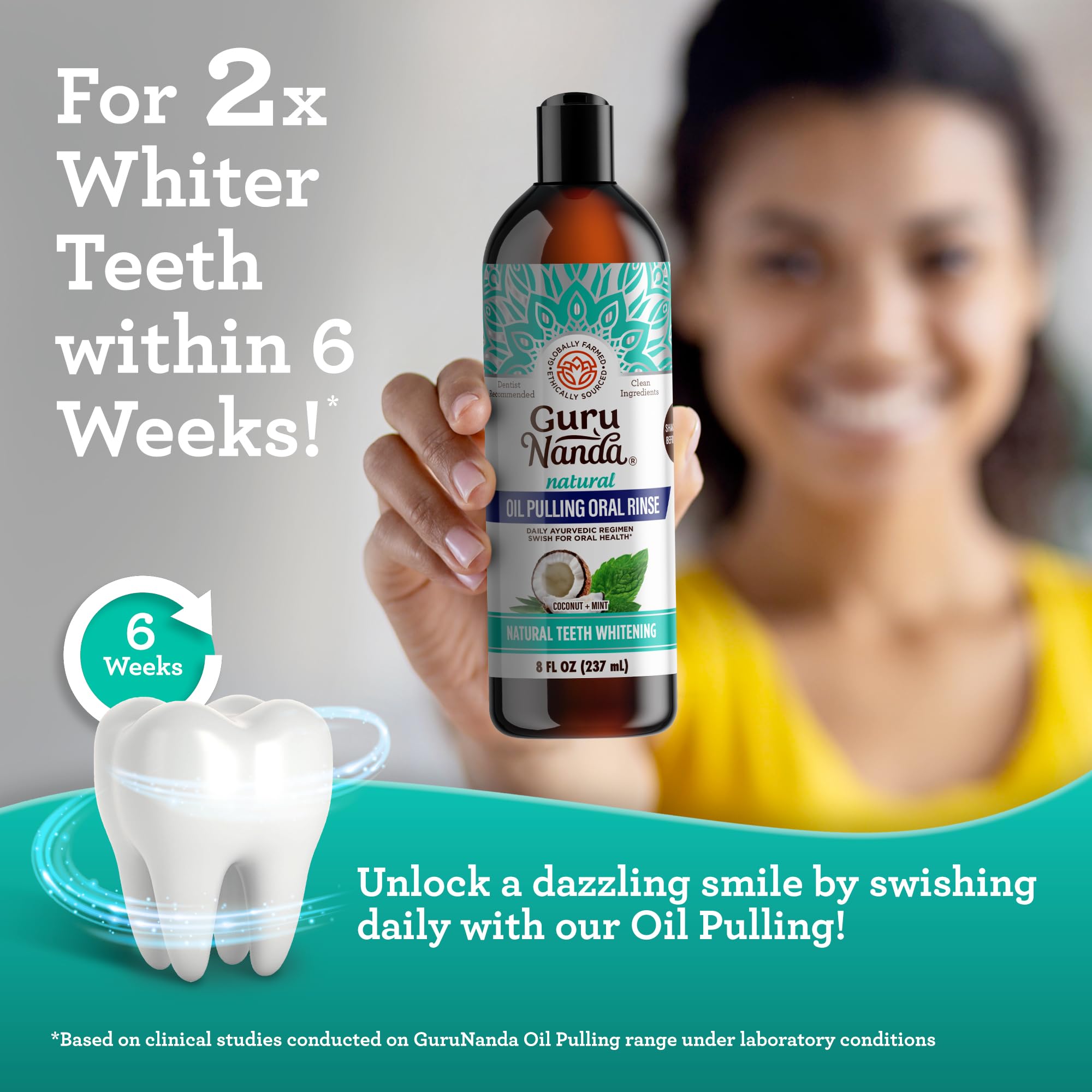 Foto 2 | Enjuague Bucal Gurunanda Coconut Oil Pulling 236.5 Ml Fresh Breath - Venta Internacional.