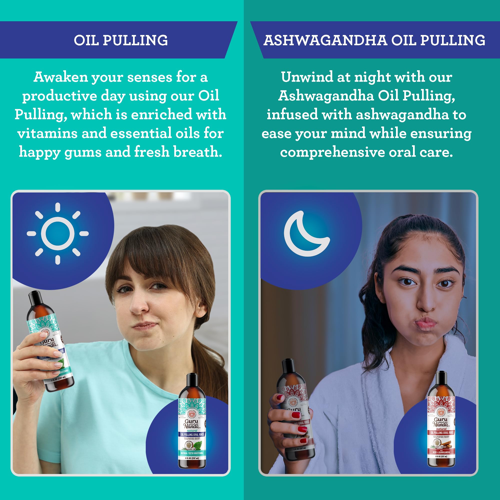 Foto 5 pulgar | Enjuague Bucal Gurunanda Coconut Oil Pulling 236.5 Ml Fresh Breath - Venta Internacional.