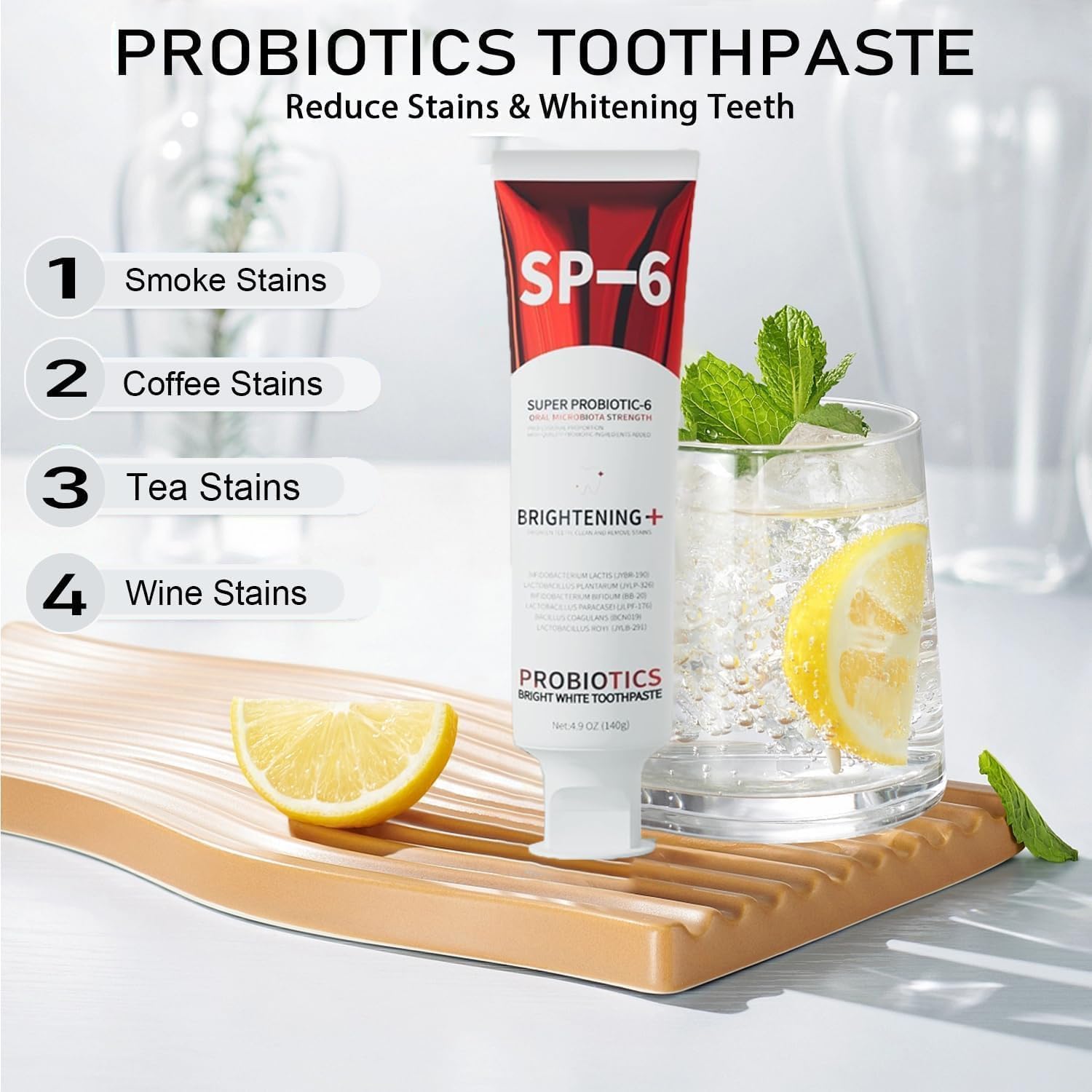 Foto 8 pulgar | Pasta de Dientes Hannahcos Sp-6 Probiotics Blanqueadora Fresca Menta 140g - Venta Internacional