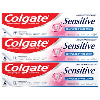 Foto 1 | Pasta de Dientes Colgate Sensitive Complete Protection 180 ml 3 Piezas - Venta Internacional