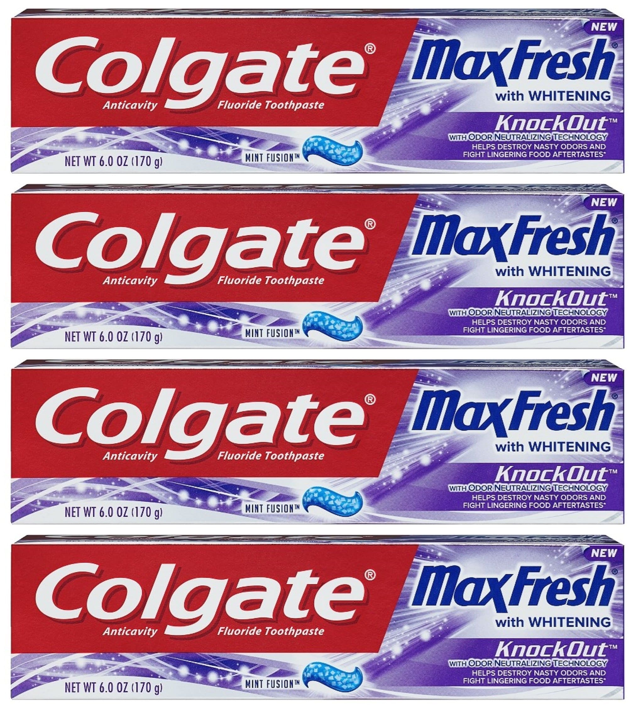 Pasta De Dientes Colgate Max Fresh Knockout 170 G, Paquete De 4 - Venta Internacional. $849